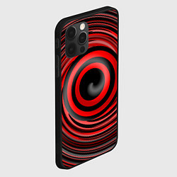 Чехол для iPhone 12 Pro Max Красно-черный вихрь, цвет: 3D-черный — фото 2