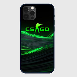 Чехол iPhone 12 Pro Max CSGO neon green logo