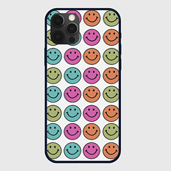 Чехол для iPhone 12 Pro Max Smiley face, цвет: 3D-черный