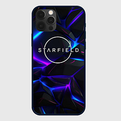 Чехол для iPhone 12 Pro Max Starfield game logo, цвет: 3D-черный
