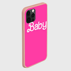 Чехол для iPhone 12 Pro Max Барби ребенок, цвет: 3D-светло-розовый — фото 2