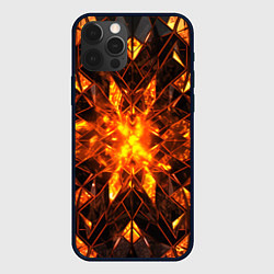 Чехол для iPhone 12 Pro Max Огненная абстракция, цвет: 3D-черный