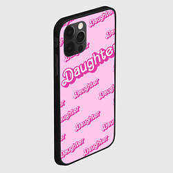 Чехол для iPhone 12 Pro Max Дочь в стиле барби - розовый паттерн, цвет: 3D-черный — фото 2