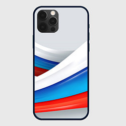 Чехол для iPhone 12 Pro Max Российские флаги, цвет: 3D-черный