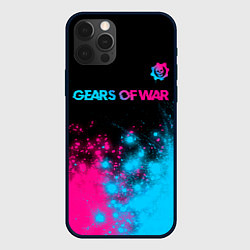 Чехол для iPhone 12 Pro Max Gears of War - neon gradient: символ сверху, цвет: 3D-черный