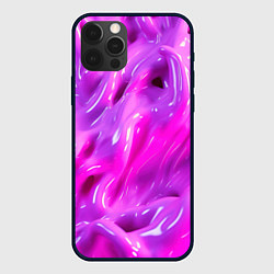 Чехол для iPhone 12 Pro Max Розовая слизь, цвет: 3D-черный