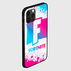 Чехол для iPhone 12 Pro Max Fortnite neon gradient style, цвет: 3D-черный — фото 2