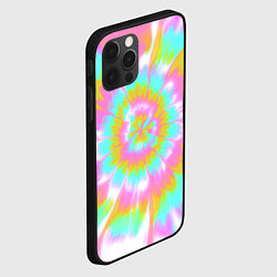 Чехол для iPhone 12 Pro Max Tie-Dye кислотный в стиле барби, цвет: 3D-черный — фото 2