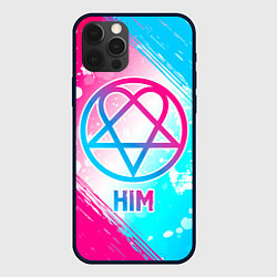 Чехол iPhone 12 Pro Max HIM neon gradient style