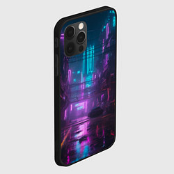 Чехол для iPhone 12 Pro Max Неоновый город киберпанк, цвет: 3D-черный — фото 2