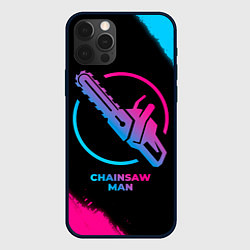 Чехол iPhone 12 Pro Max Chainsaw Man - neon gradient