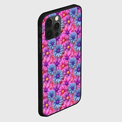 Чехол для iPhone 12 Pro Max Цветочный паттерн из гербер, цвет: 3D-черный — фото 2