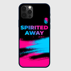 Чехол iPhone 12 Pro Max Spirited Away - neon gradient: символ сверху