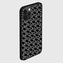 Чехол для iPhone 12 Pro Max Киберпанк линии белые, цвет: 3D-черный — фото 2