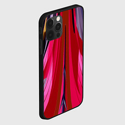 Чехол для iPhone 12 Pro Max Сине-малиновый узор, цвет: 3D-черный — фото 2