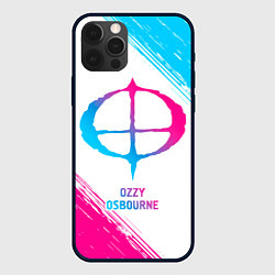 Чехол iPhone 12 Pro Max Ozzy Osbourne neon gradient style