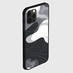 Чехол для iPhone 12 Pro Max Волны монохрома, цвет: 3D-черный — фото 2