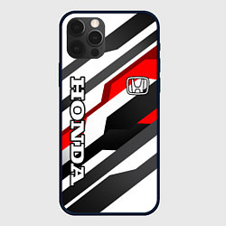 Чехол iPhone 12 Pro Max Honda - red and white