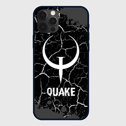 Чехол iPhone 12 Pro Max Quake glitch на темном фоне