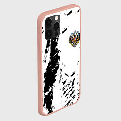 Чехол для iPhone 12 Pro Max Россия спорт краски герб, цвет: 3D-светло-розовый — фото 2