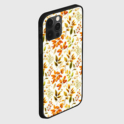 Чехол для iPhone 12 Pro Max Осенние листья и желуди, цвет: 3D-черный — фото 2