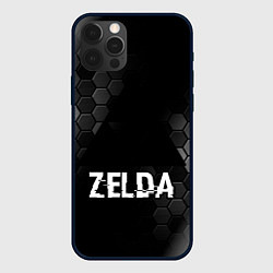 Чехол для iPhone 12 Pro Max Zelda glitch на темном фоне, цвет: 3D-черный