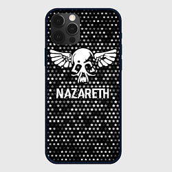 Чехол iPhone 12 Pro Max Nazareth glitch на темном фоне