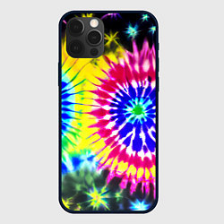 Чехол для iPhone 12 Pro Max Colorful floral composition - tie-dye, цвет: 3D-черный