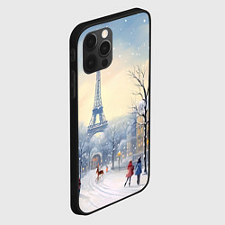 Чехол для iPhone 12 Pro Max Новогодний Париж, цвет: 3D-черный — фото 2