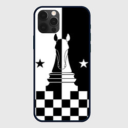 Чехол для iPhone 12 Pro Max Шахматный конь, цвет: 3D-черный