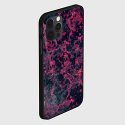 Чехол для iPhone 12 Pro Max Абстракция - аметистовый ирис, цвет: 3D-черный — фото 2