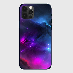 Чехол для iPhone 12 Pro Max Бескрайний космос фиолетовый, цвет: 3D-черный
