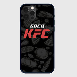 Чехол iPhone 12 Pro Max Боец KFC на фоне бургеров