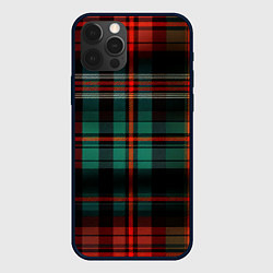 Чехол для iPhone 12 Pro Max Красно-зелёная шотландская клетка, цвет: 3D-черный