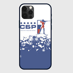 Чехол для iPhone 12 Pro Max СБР - Союз Биатлонистов России, цвет: 3D-черный