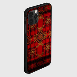 Чехол для iPhone 12 Pro Max Красная шотландская клетка royal stewart, цвет: 3D-черный — фото 2