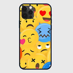 Чехол iPhone 12 Pro Max Смайлы разные эмоции