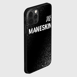 Чехол для iPhone 12 Pro Max Maneskin glitch на темном фоне посередине, цвет: 3D-черный — фото 2