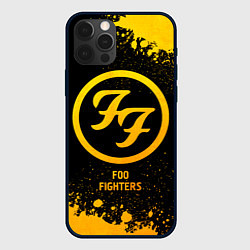 Чехол для iPhone 12 Pro Max Foo Fighters - gold gradient, цвет: 3D-черный