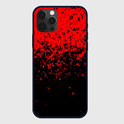 Чехол iPhone 12 Pro Max Красно-чёрный переход