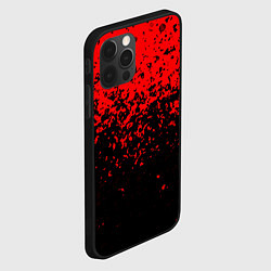 Чехол для iPhone 12 Pro Max Красно-чёрный переход, цвет: 3D-черный — фото 2