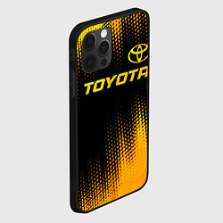 Чехол для iPhone 12 Pro Max Toyota - gold gradient посередине, цвет: 3D-черный — фото 2