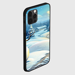 Чехол для iPhone 12 Pro Max Зима новый год, цвет: 3D-черный — фото 2