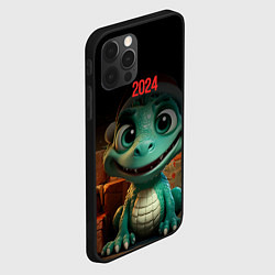 Чехол для iPhone 12 Pro Max 2024 новый год дракона, цвет: 3D-черный — фото 2