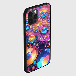 Чехол для iPhone 12 Pro Max Разноцветная декоративная абстракция, цвет: 3D-черный — фото 2