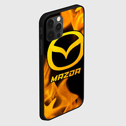 Чехол для iPhone 12 Pro Max Mazda - gold gradient, цвет: 3D-черный — фото 2