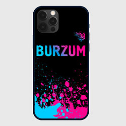 Чехол для iPhone 12 Pro Max Burzum - neon gradient посередине, цвет: 3D-черный