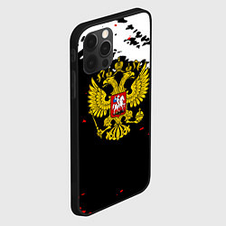 Чехол для iPhone 12 Pro Max Герб РФ в красках, цвет: 3D-черный — фото 2