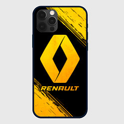 Чехол iPhone 12 Pro Max Renault - gold gradient