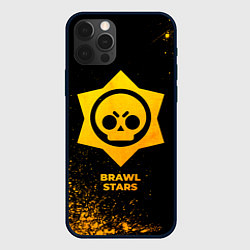 Чехол iPhone 12 Pro Max Brawl Stars - gold gradient